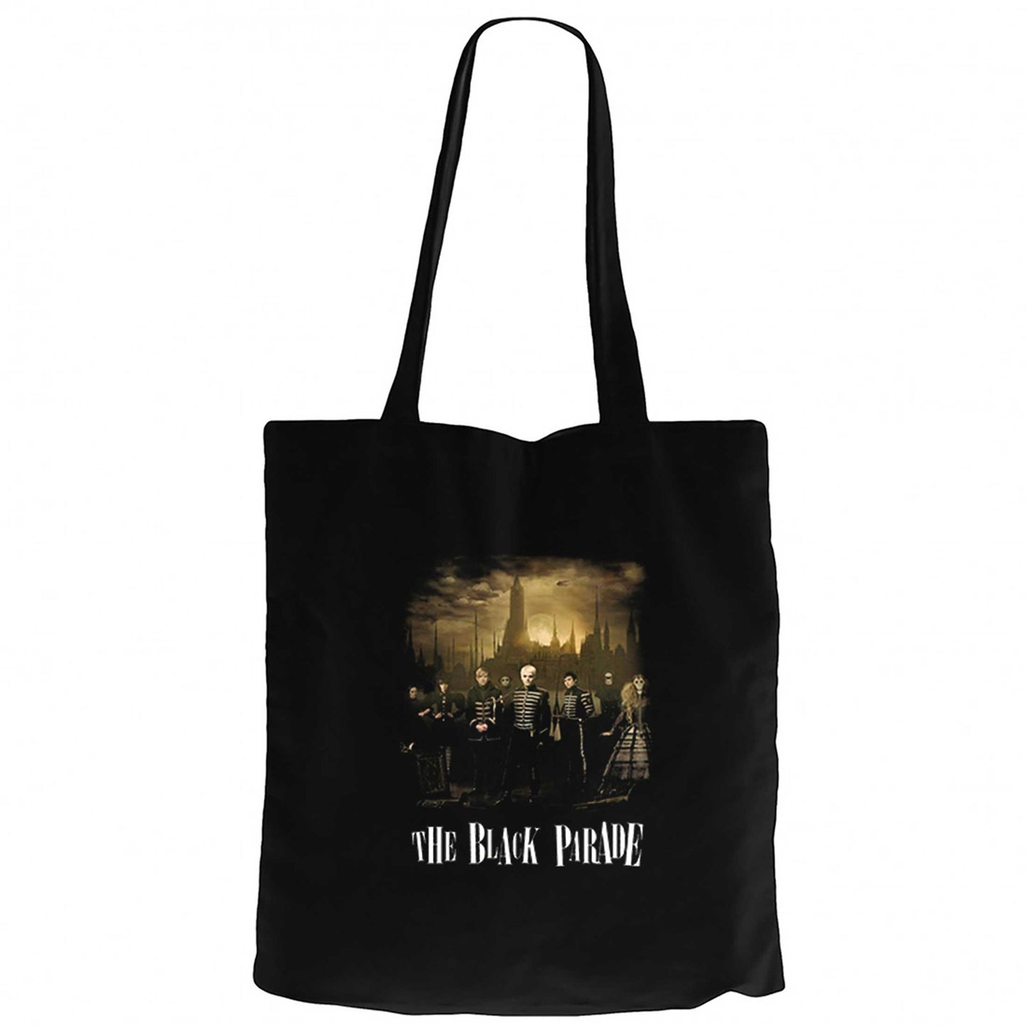 My Chemical Romance The Black Parade Krem Fermuarlı Bez Çanta Gabardin