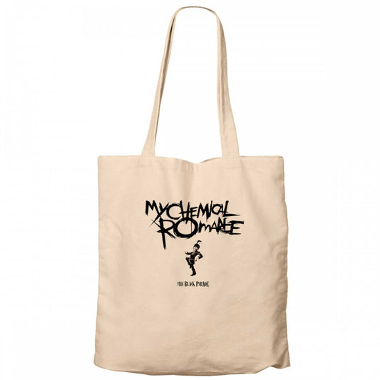 My Chemical Romance The Black Grup Krem Fermuarlı Bez Çanta Gabardin