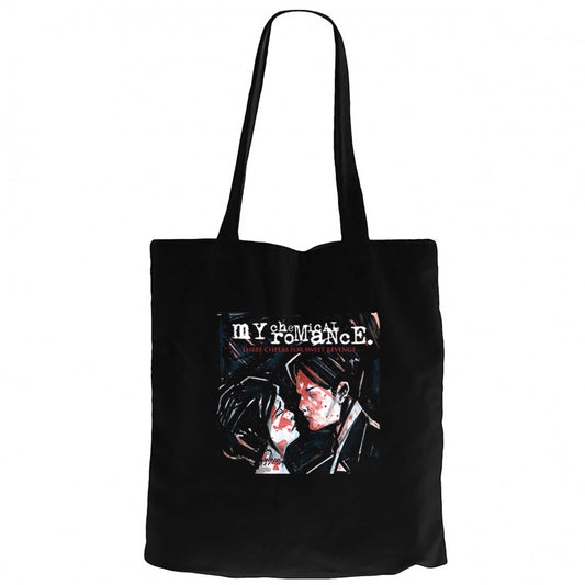 My Chemical Romance Three Cheers for Sweet Revenge Siyah Fermuarlı Bez Çanta Gabardin
