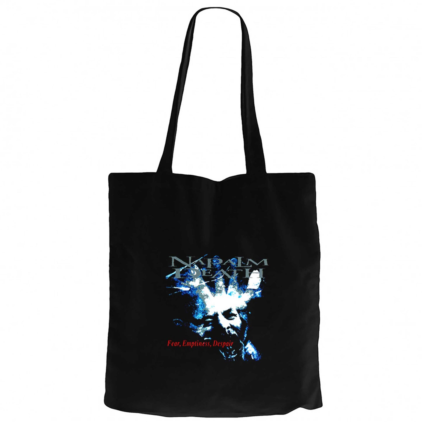 Napalm Death Fear Emptine Siyah Fermuarlı Bez Çanta Gabardin