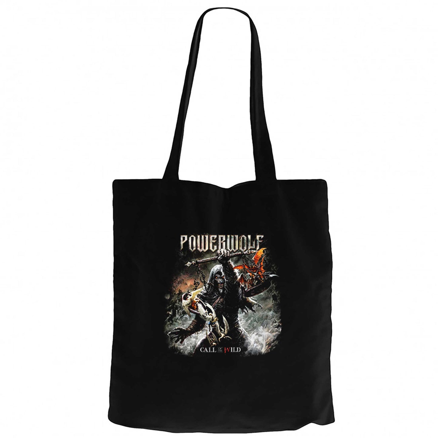 Powerwolf Call of The Wild Siyah Fermuarlı Bez Çanta Gabardin