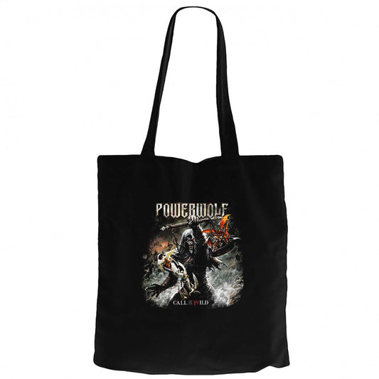 Powerwolf Call of The Wild Siyah Fermuarlı Bez Çanta Gabardin