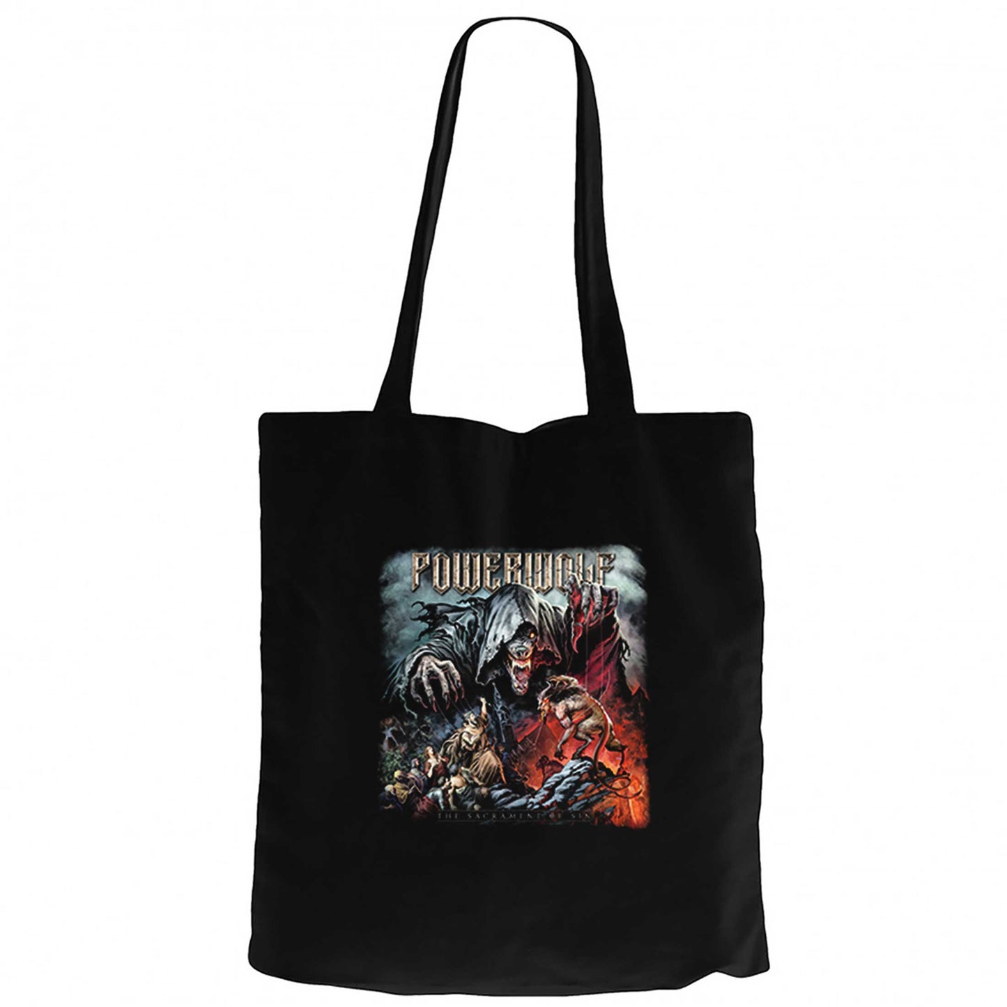 Powerwolf The Sacrament of Sin Siyah Fermuarlı Bez Çanta Gabardin