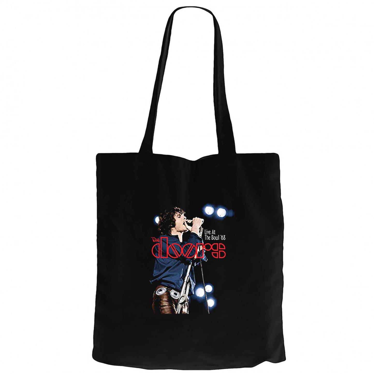 The Doors in Concert Konser Siyah Fermuarlı Bez Çanta Gabardin