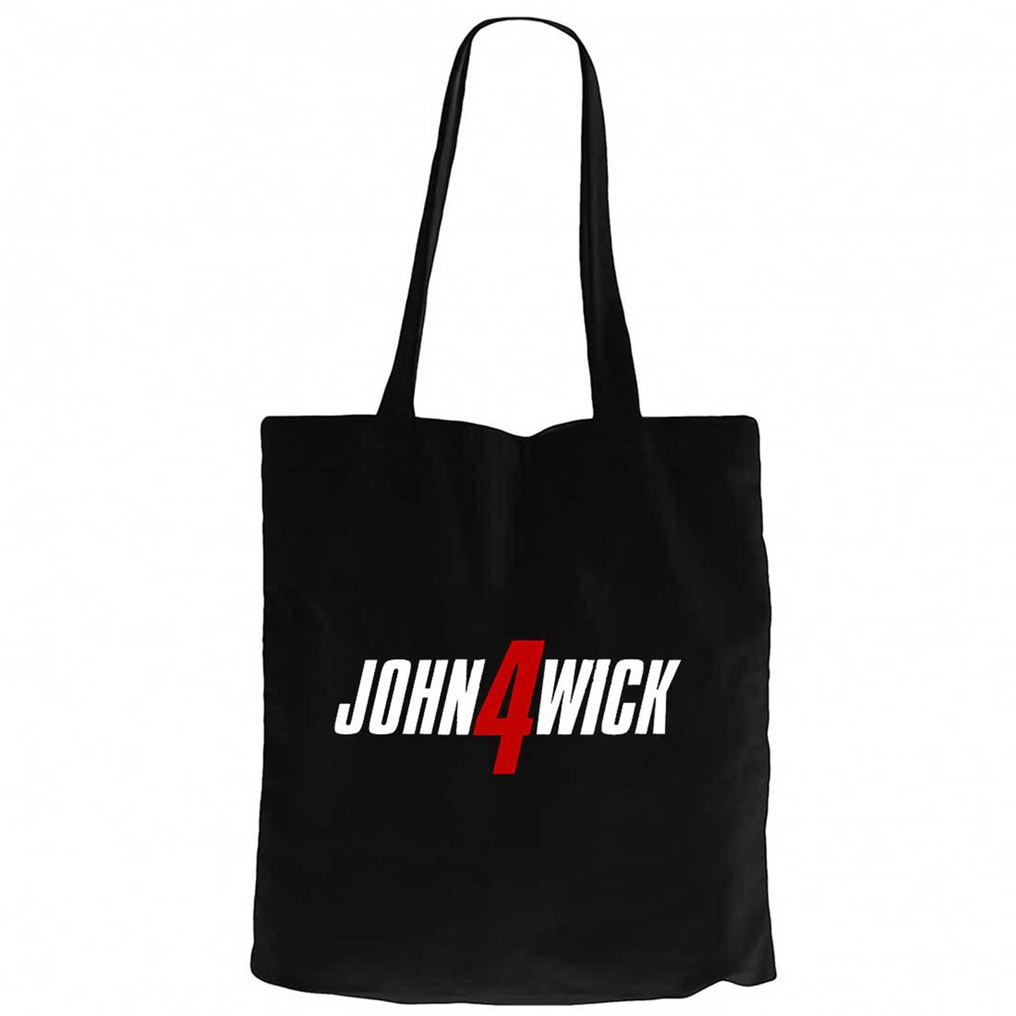 John Wick 4 Logo Siyah Fermuarlı Bez Çanta Gabardin