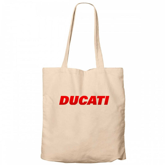 Ducati Red Logo Krem Kanvas Bez Çanta