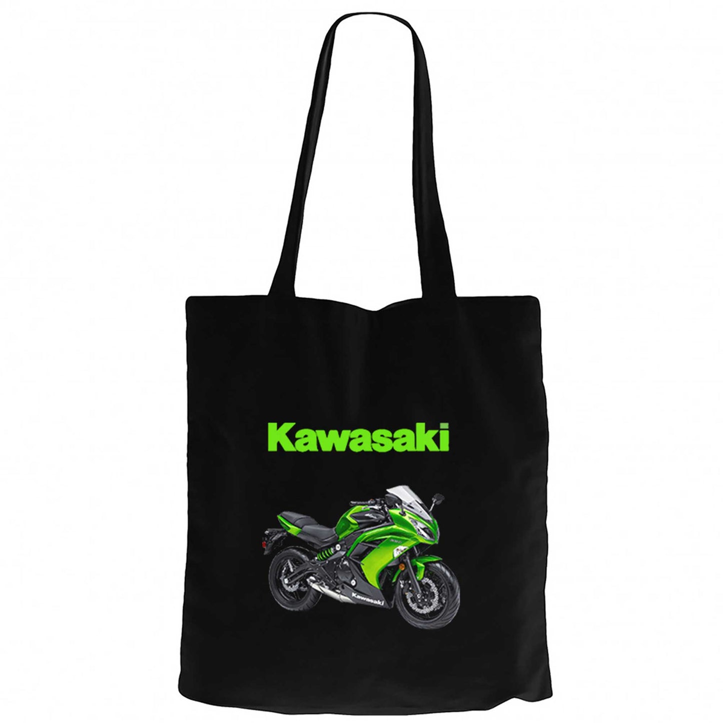 Kawasaki Ninja 650R Siyah Fermuarlı Bez Çanta Gabardin
