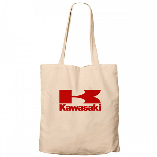 Kawasaki Red Logo Krem Kanvas Bez Çanta