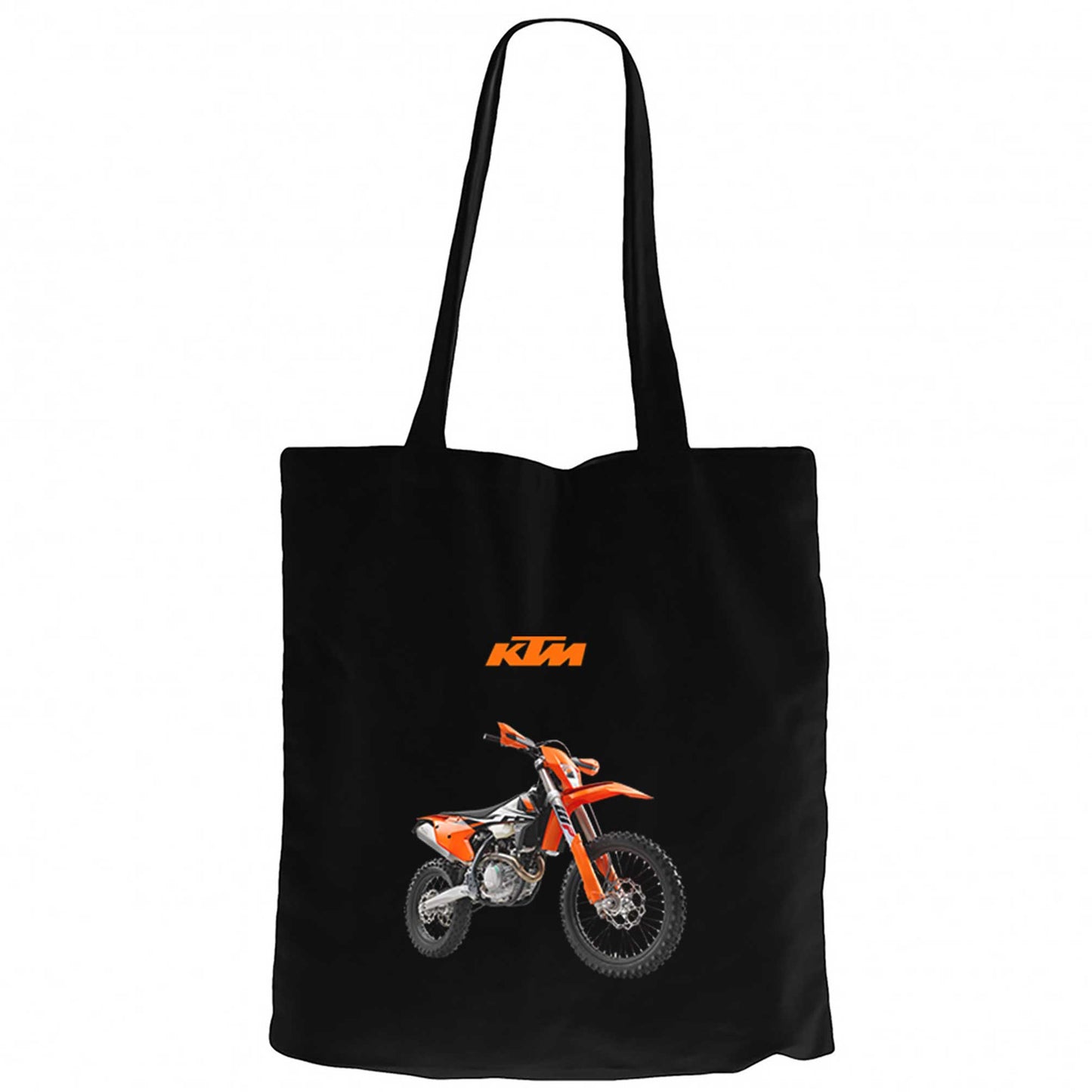 KTM 500 EXC Enduro Motorcycle Siyah Fermuarlı Bez Çanta Gabardin