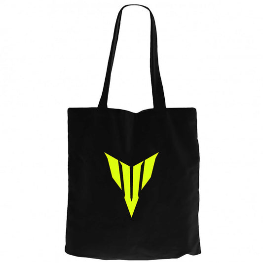 Yamaha Neon Logo Siyah Fermuarlı Bez Çanta Gabardin