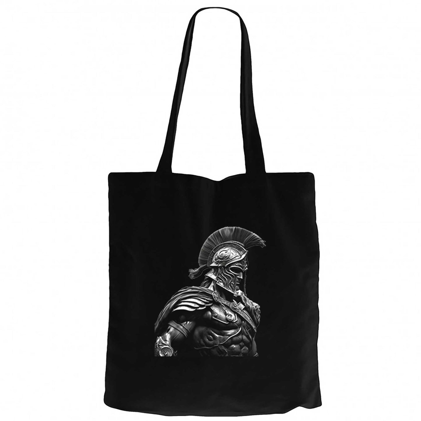 Achilles' Warrior Siyah Fermuarlı Bez Çanta Gabardin