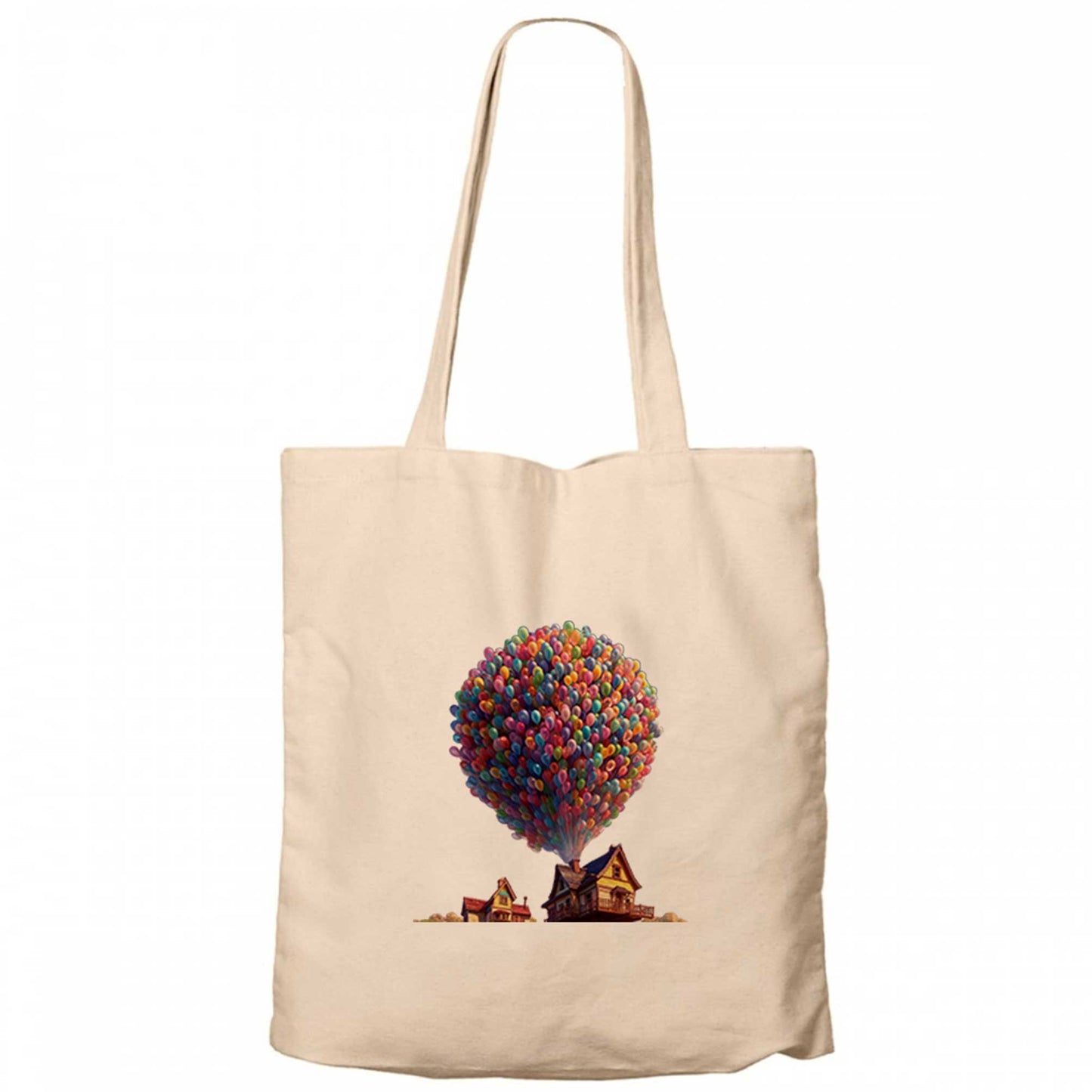 Balloon House Krem Fermuarlı Bez Çanta Gabardin