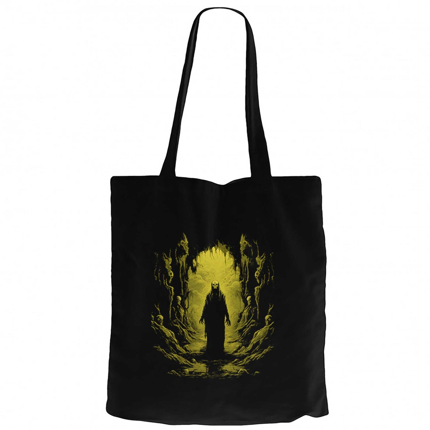 Ghoul's Catacombs Siyah Fermuarlı Bez Çanta Gabardin