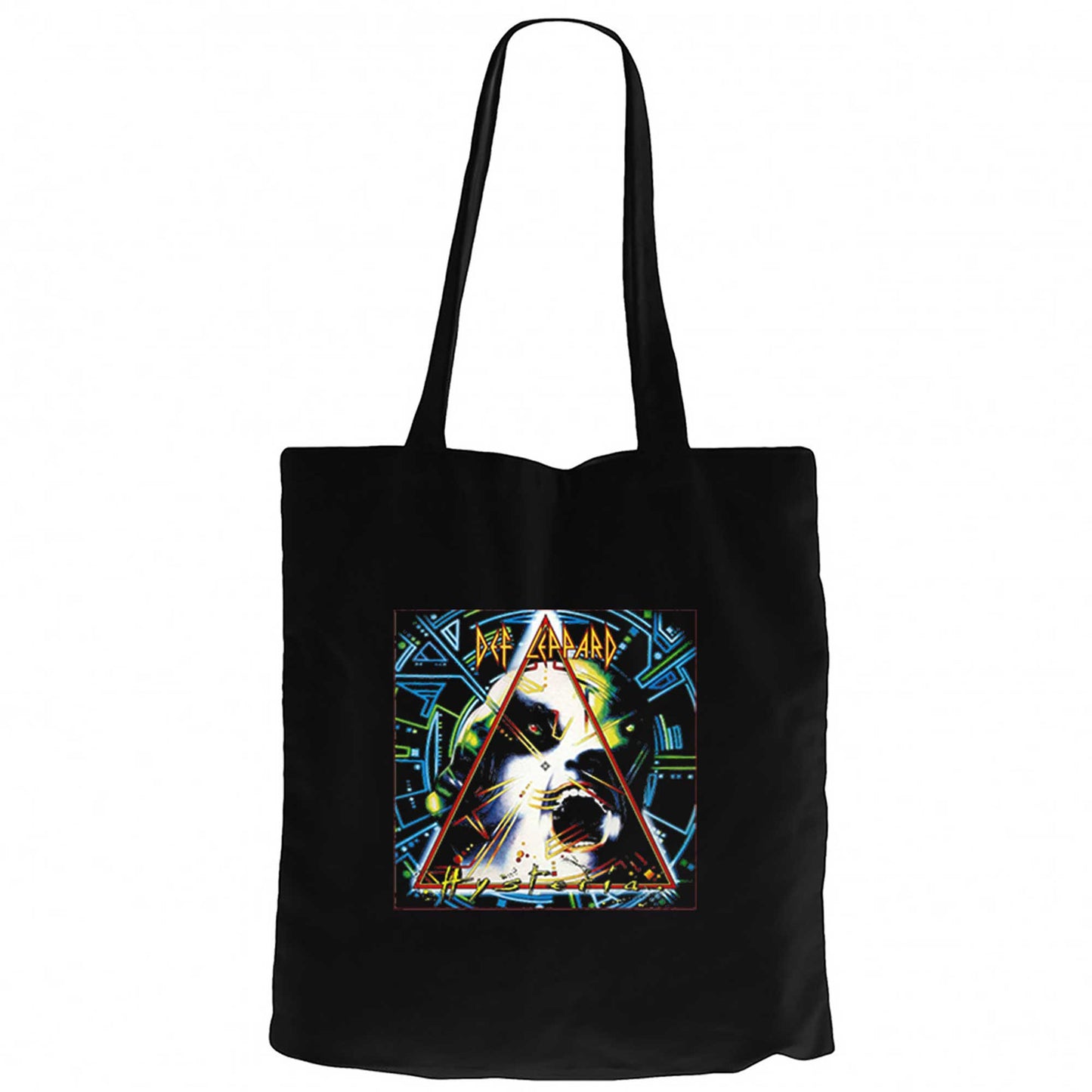 Def Leppard Hysteria Siyah Fermuarlı Bez Çanta Gabardin