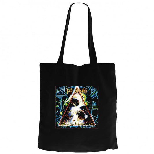 Def Leppard Hysteria Siyah Fermuarlı Bez Çanta Gabardin