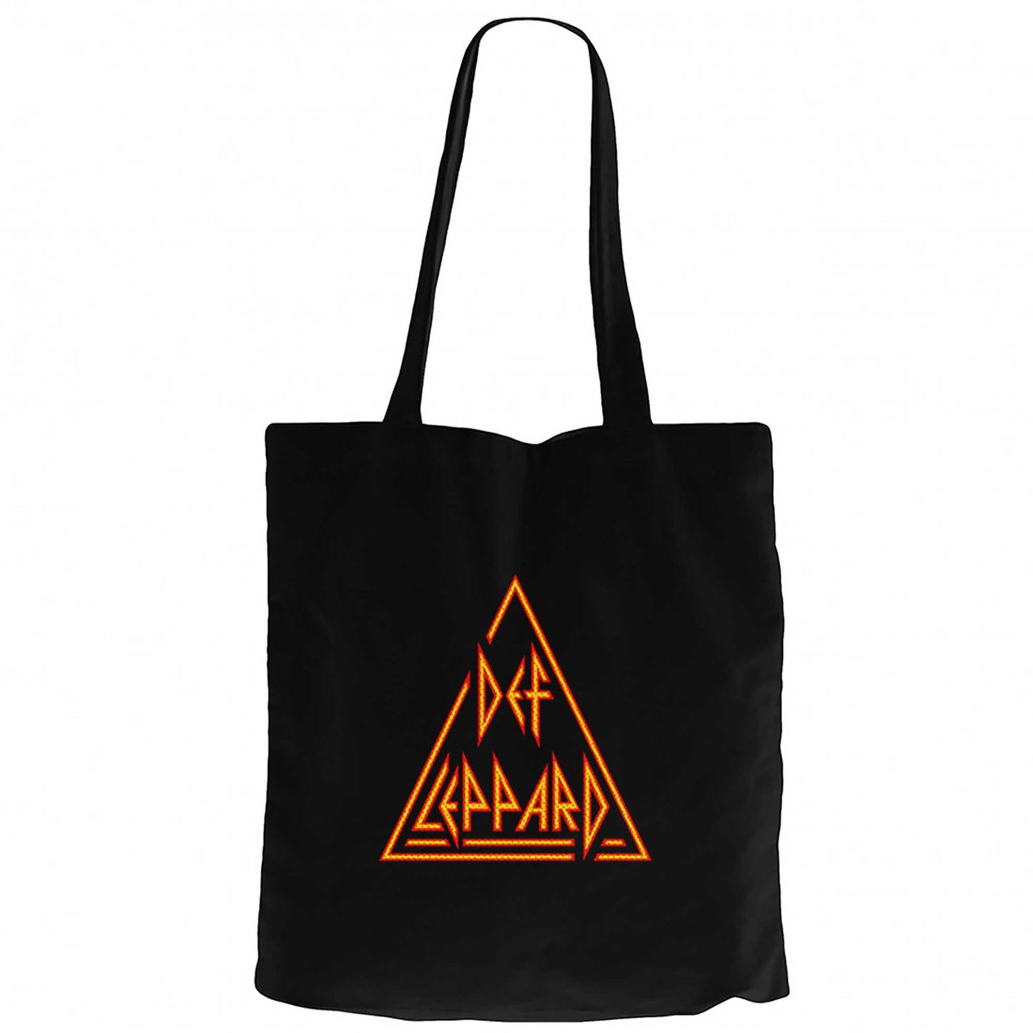 Def Leppard Logo 2 Siyah Fermuarlı Bez Çanta Gabardin