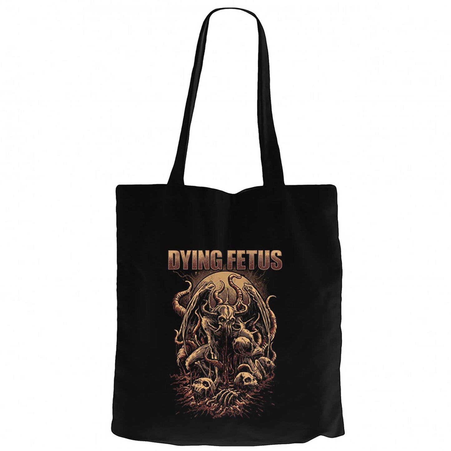 Dying Fetus Art Classic Siyah Fermuarlı Bez Çanta Gabardin