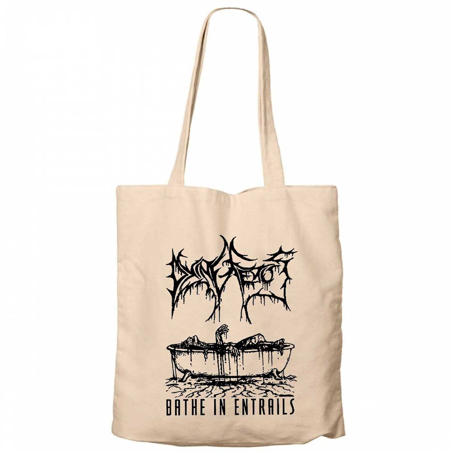 Dying Fetus Bathe in Entrails Krem Fermuarlı Bez Çanta Gabardin