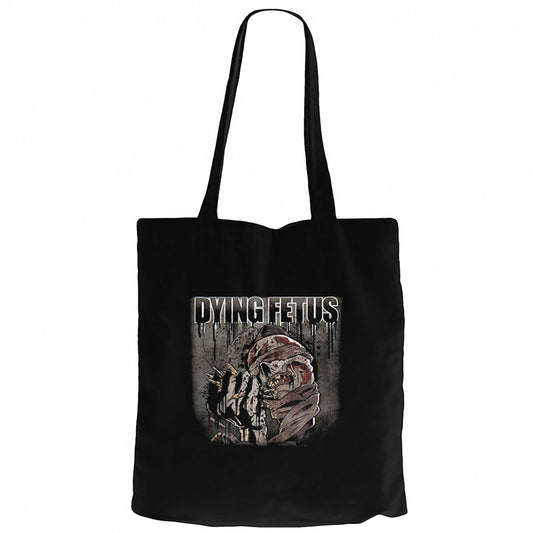 Fetus Skull Siyah Fermuarlı Bez Çanta Gabardin