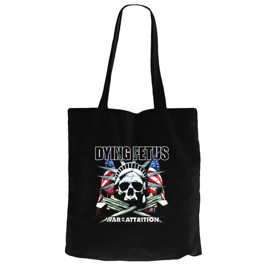 Dying Fetus War Of Attrition Siyah Fermuarlı Bez Çanta Gabardin