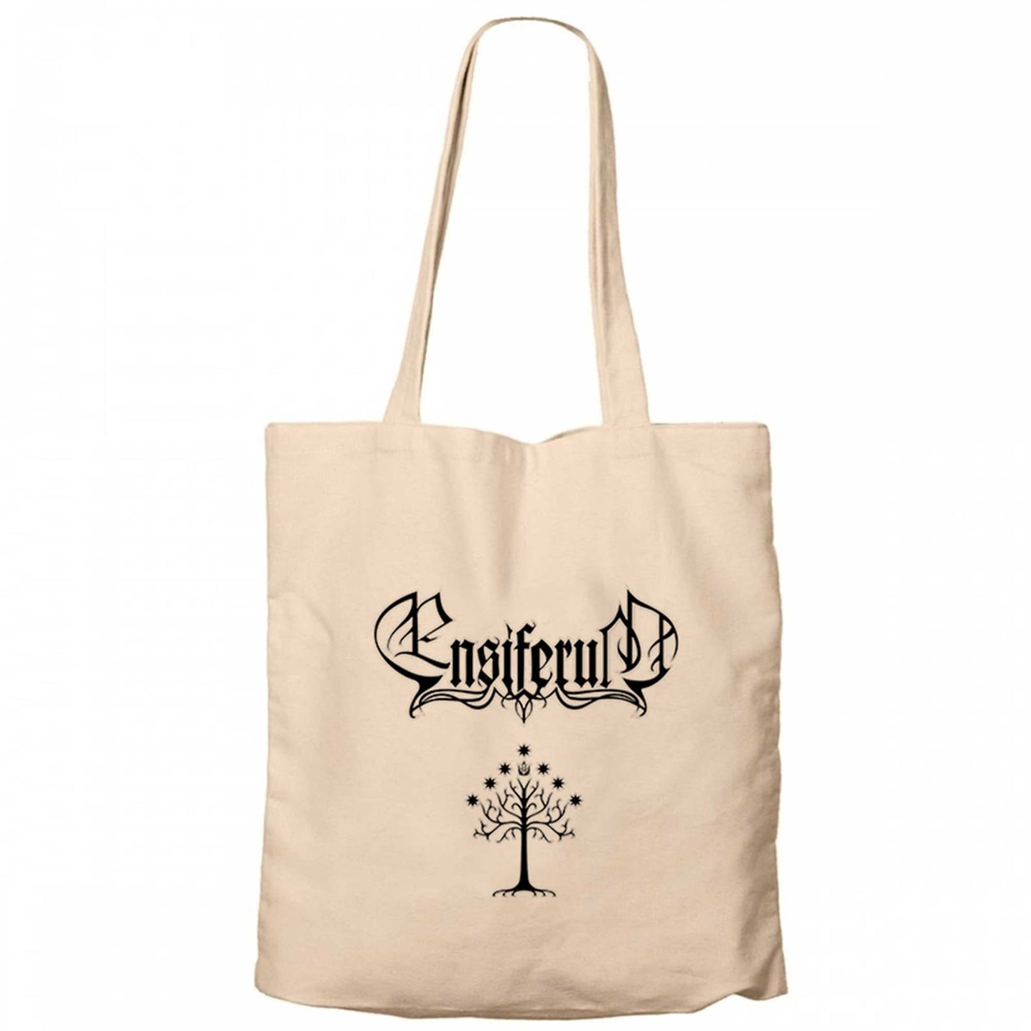 Ensiferum Tree of life Krem Fermuarlı Bez Çanta Gabardin