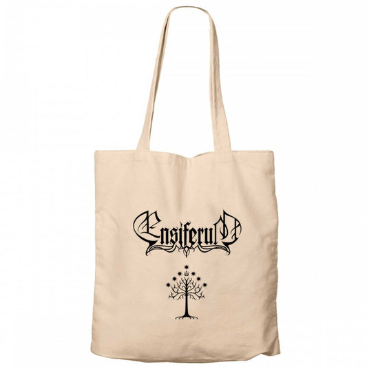 Ensiferum Tree of life Krem Fermuarlı Bez Çanta Gabardin