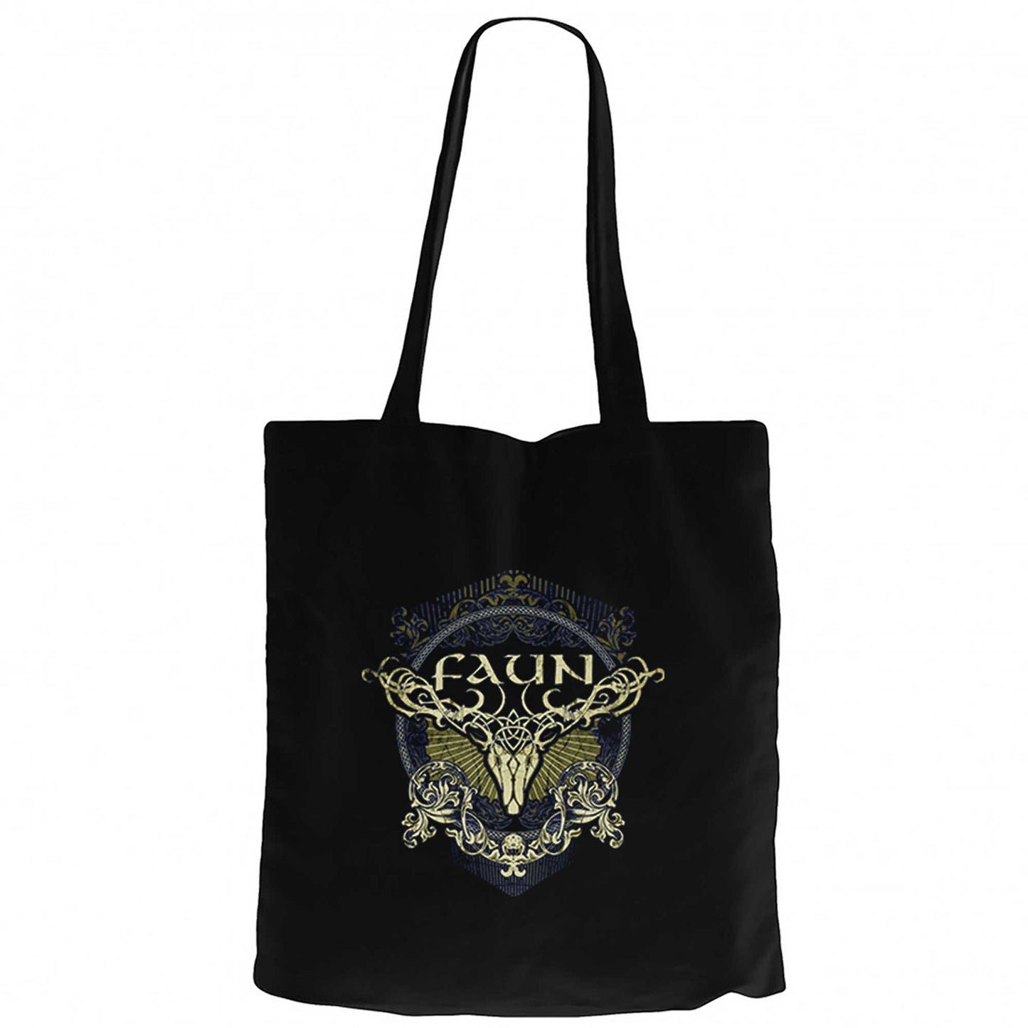 Faun Hirsch Siyah Fermuarlı Bez Çanta Gabardin