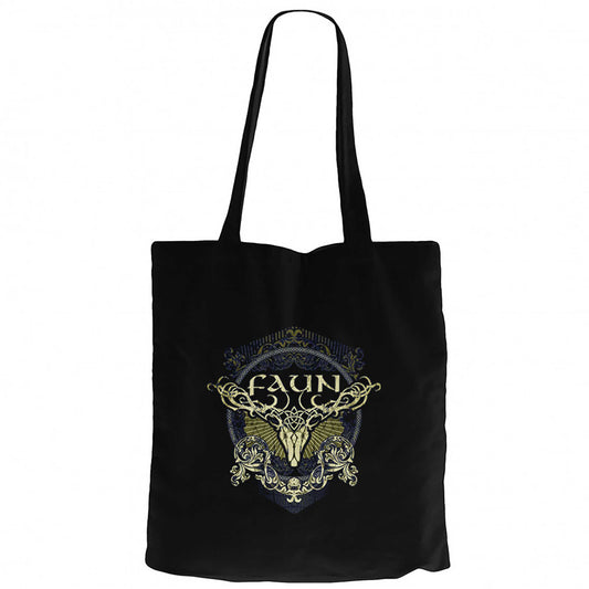 Faun Hirsch Siyah Fermuarlı Bez Çanta Gabardin