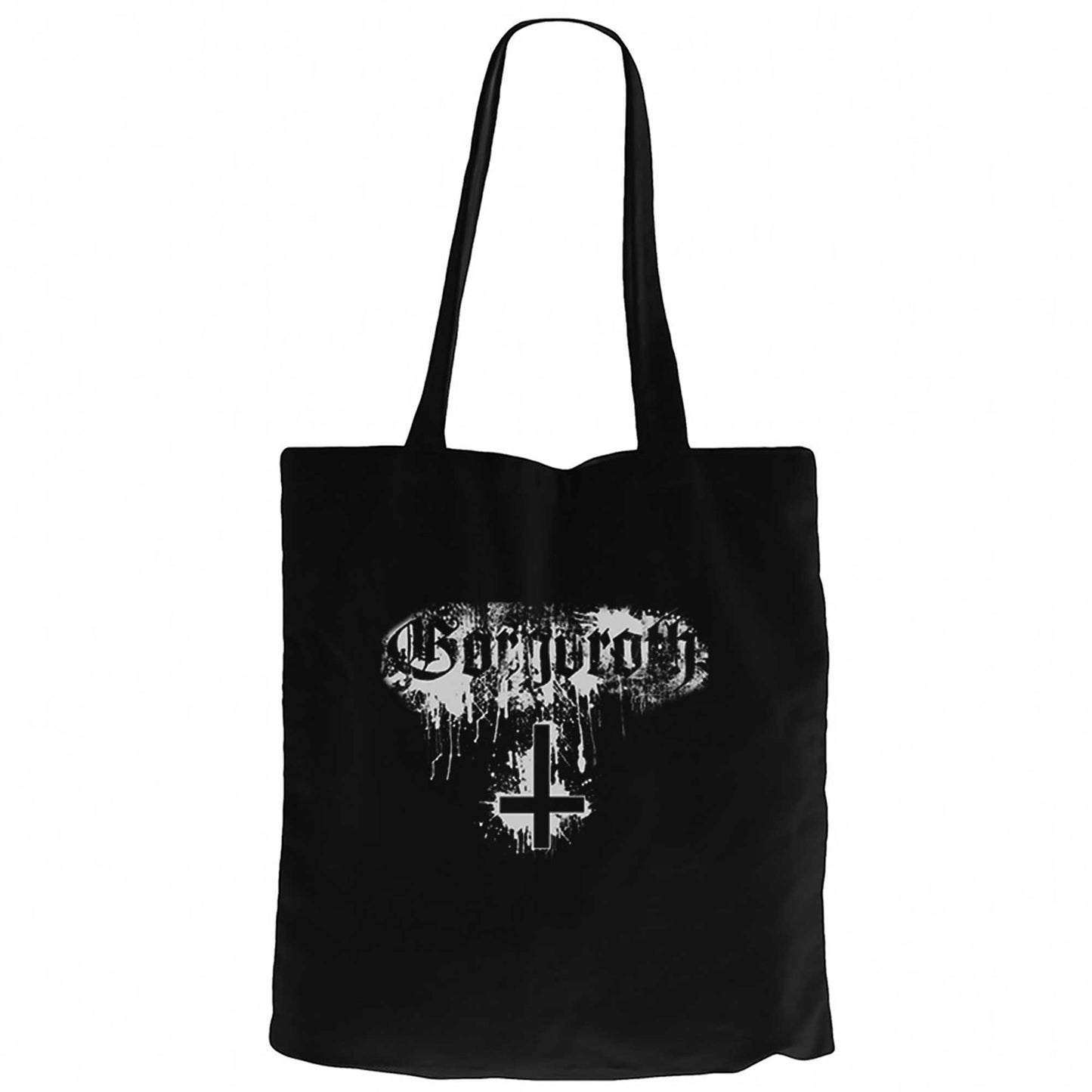 Gorgoroth Amblem Siyah Fermuarlı Bez Çanta Gabardin
