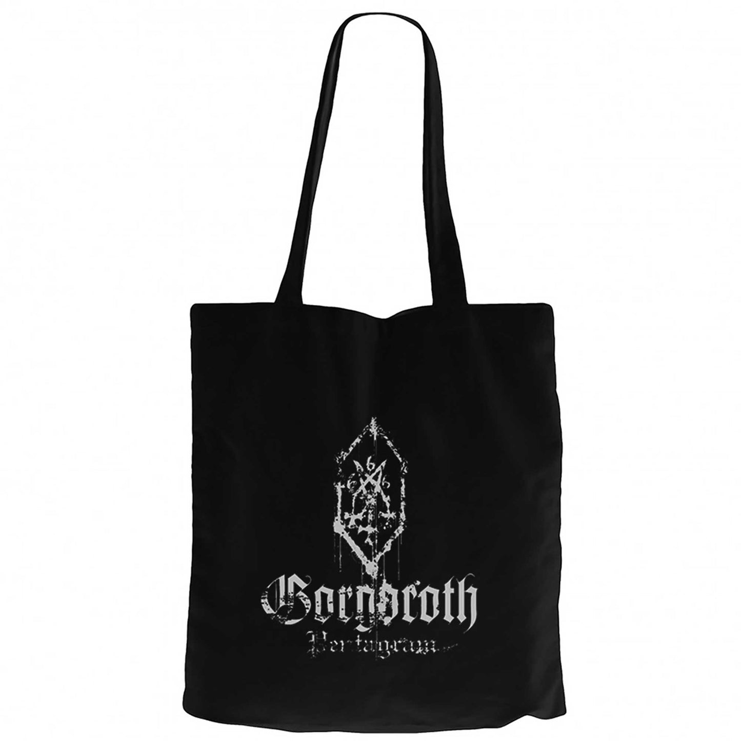 Gorgoroth Pentagram 2 Siyah Fermuarlı Bez Çanta Gabardin