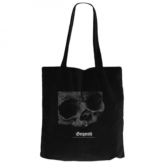Gorgoroth Quantos Possunt Siyah Fermuarlı Bez Çanta Gabardin