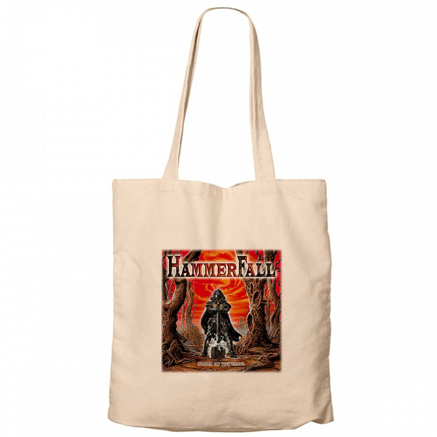 Hammerfall Glory To The Brave Krem Fermuarlı Bez Çanta Gabardin