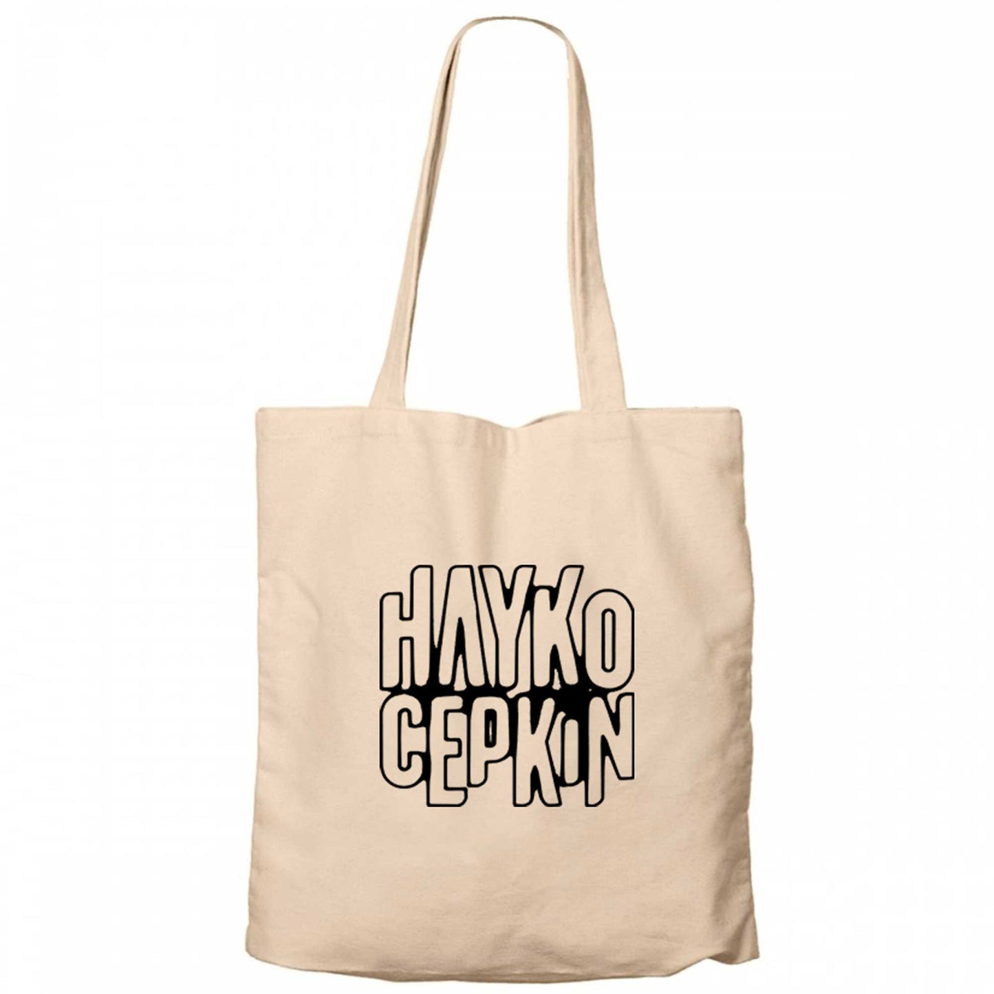 Hayko Cepkin Grafiti Krem Fermuarlı Bez Çanta Gabardin