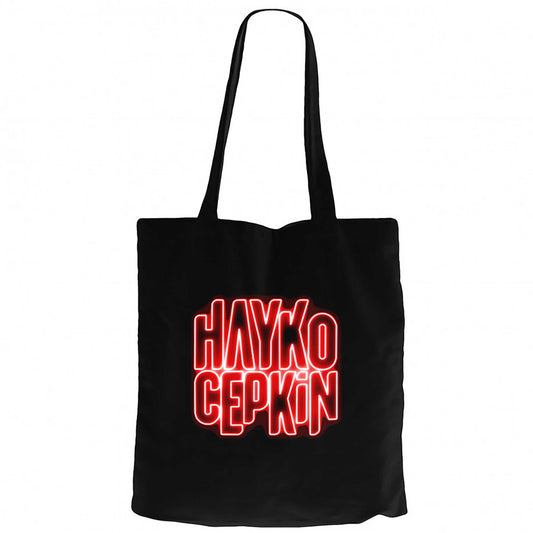 Hayko Cepkin Neon Siyah Fermuarlı Bez Çanta Gabardin