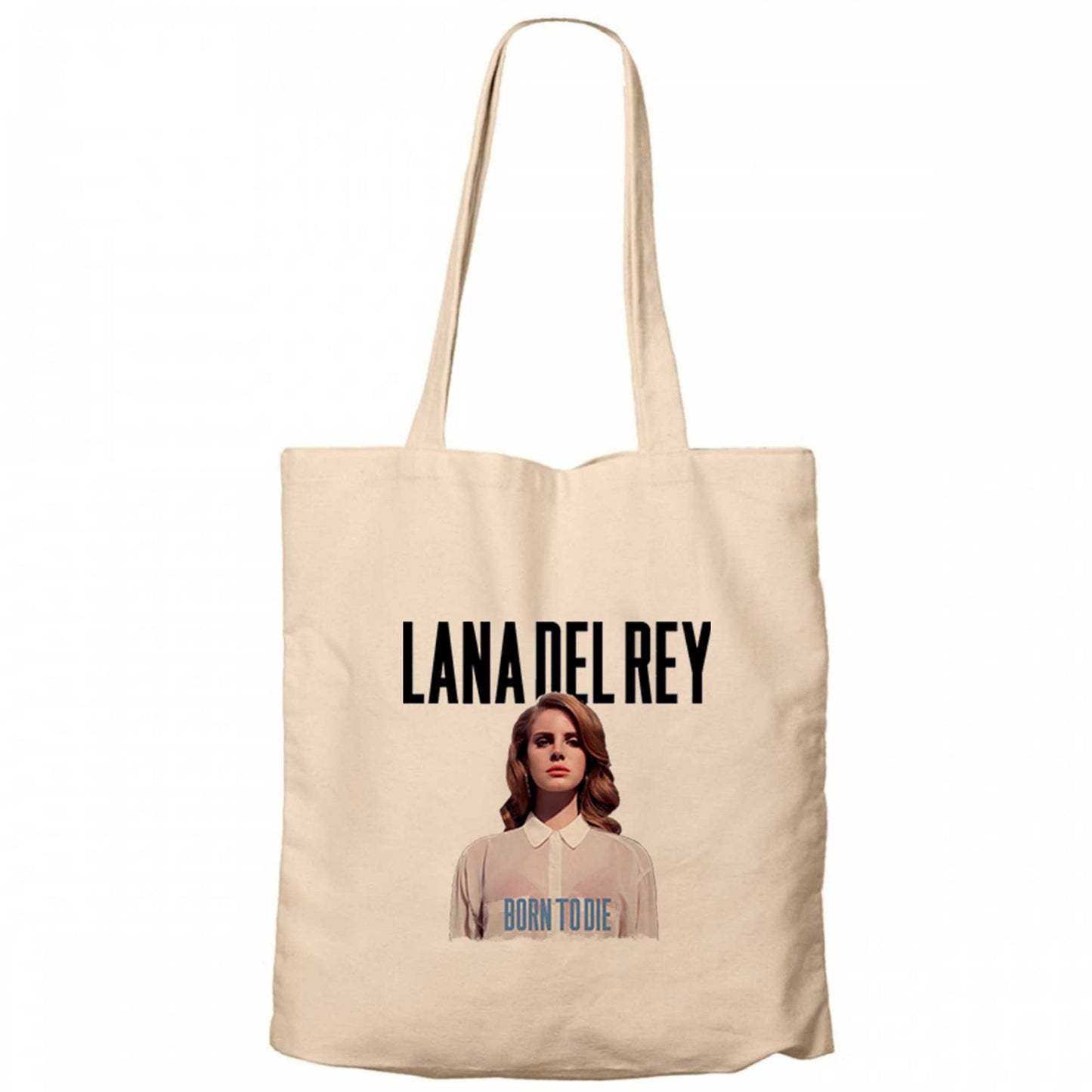 Lana Del Rey Born To Die Krem Fermuarlı Bez Çanta Gabardin