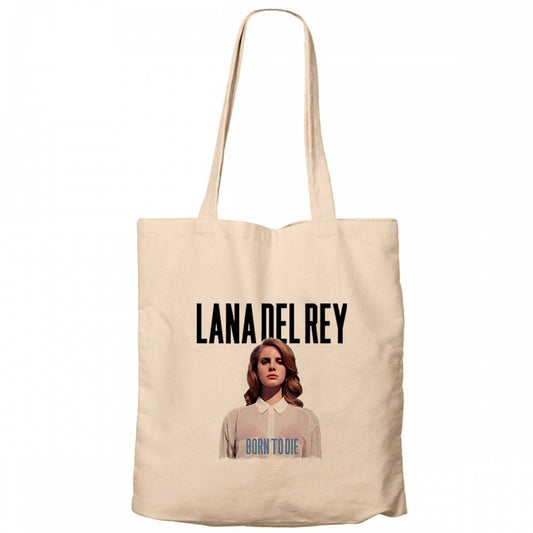 Lana Del Rey Born To Die Krem Fermuarlı Bez Çanta Gabardin