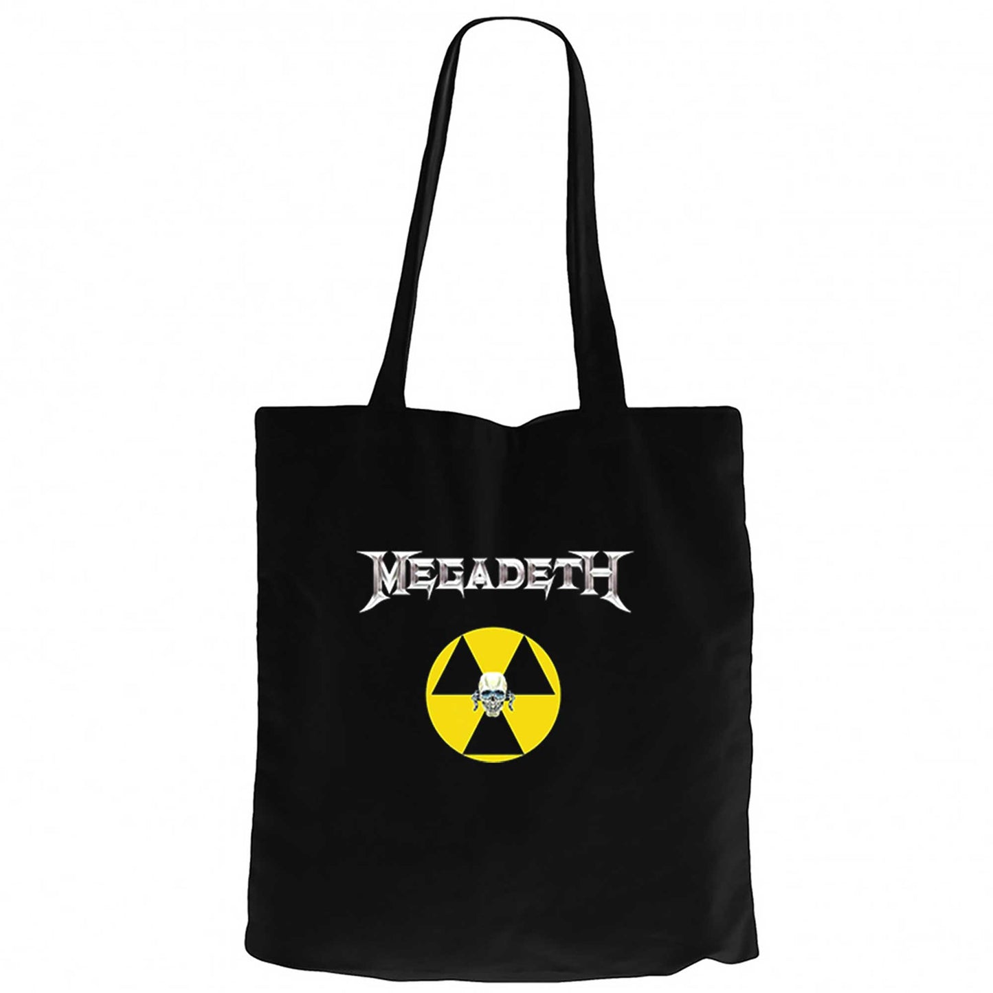 Megadeth Nuclear Radioactive Siyah Fermuarlı Bez Çanta Gabardin