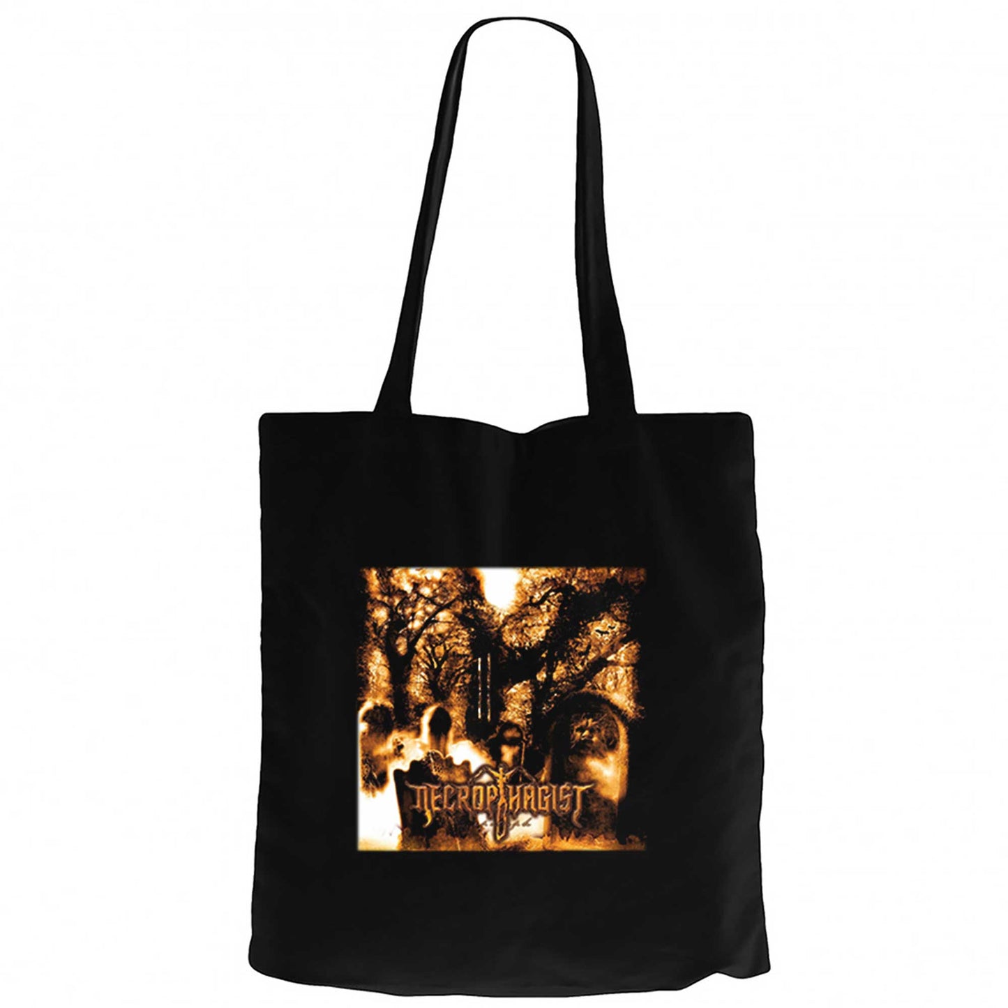 Necrophagist Epitaph Siyah Fermuarlı Bez Çanta Gabardin