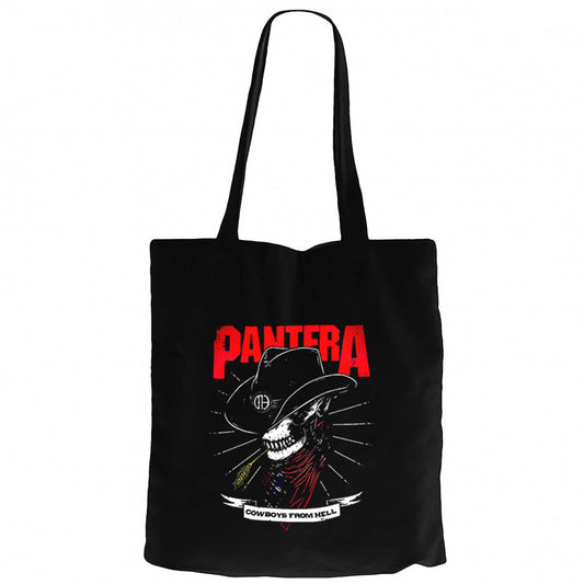 Pantera Cowboys Siyah Fermuarlı Bez Çanta Gabardin