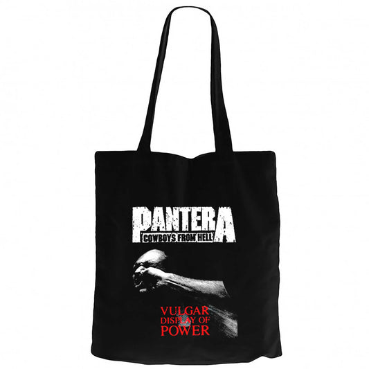 Pantera Vulgar Display Of Power Siyah Fermuarlı Bez Çanta Gabardin
