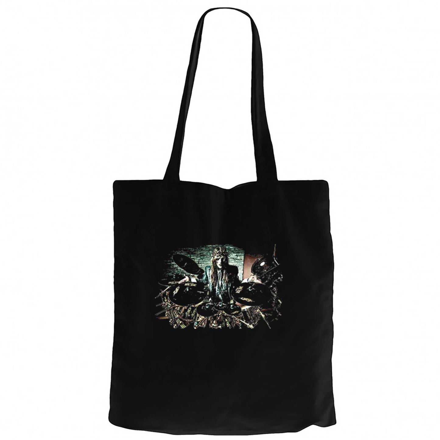 Slipknot Joey Jordison Bateri Siyah Fermuarlı Bez Çanta Gabardin