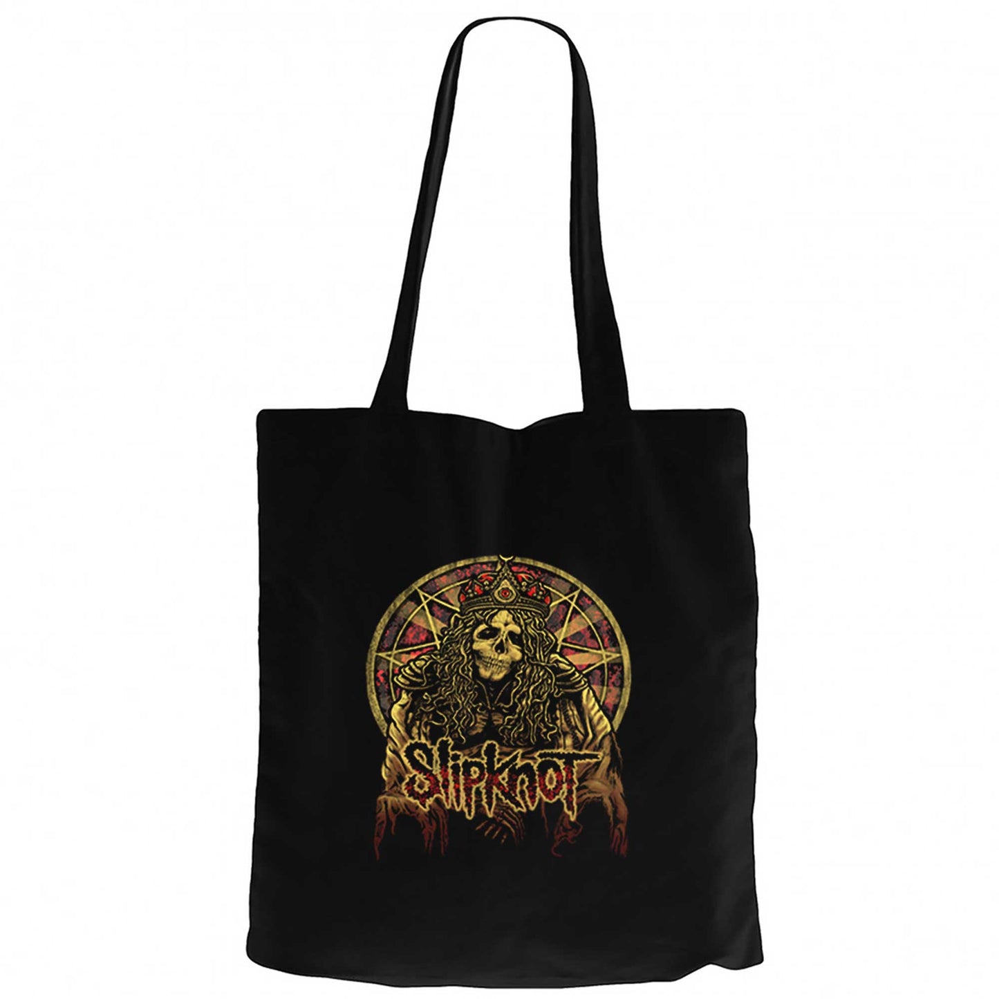Slipknot King Siyah Fermuarlı Bez Çanta Gabardin