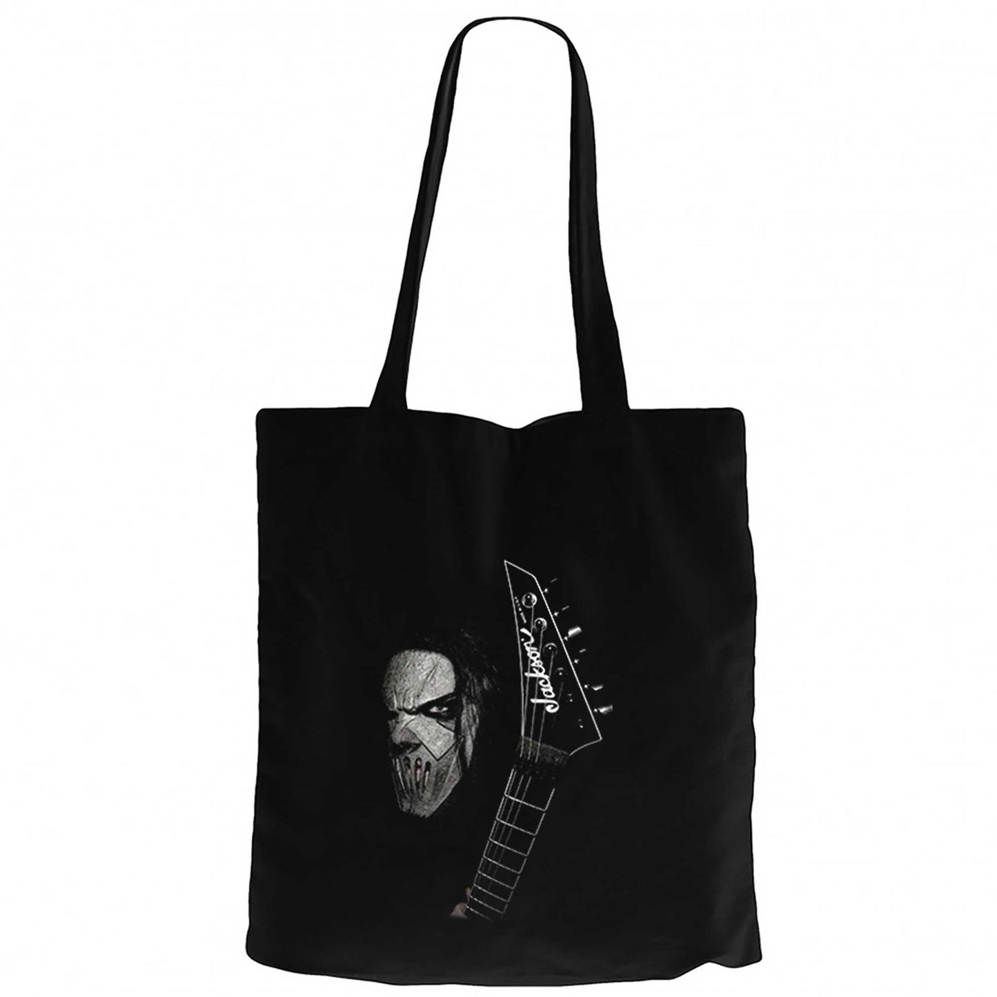 Slipknot Mick Thomson Guitar Siyah Fermuarlı Bez Çanta Gabardin