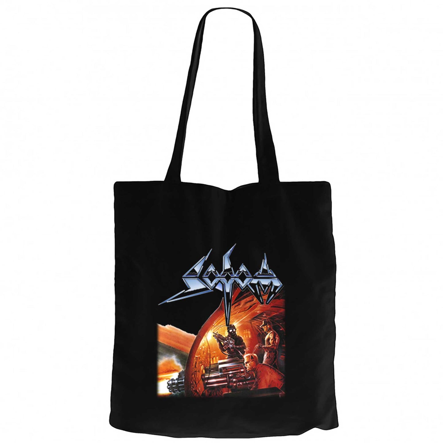 Sodom Agent Orange Siyah Fermuarlı Bez Çanta Gabardin