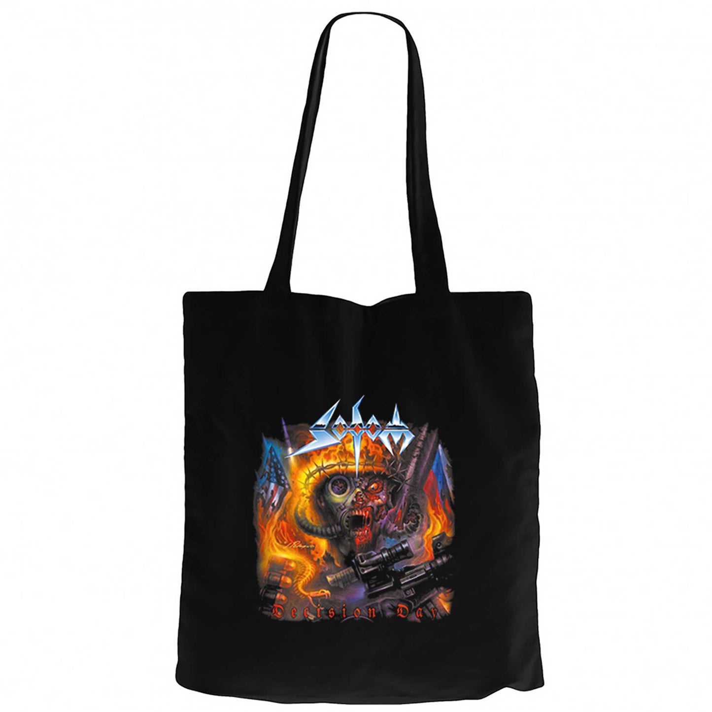 Sodom Decision Day Siyah Fermuarlı Bez Çanta Gabardin