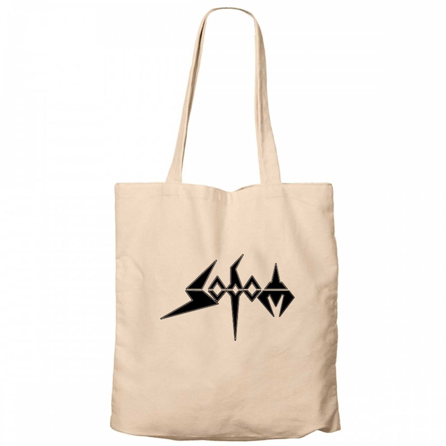 Sodom Text Krem Fermuarlı Bez Çanta Gabardin