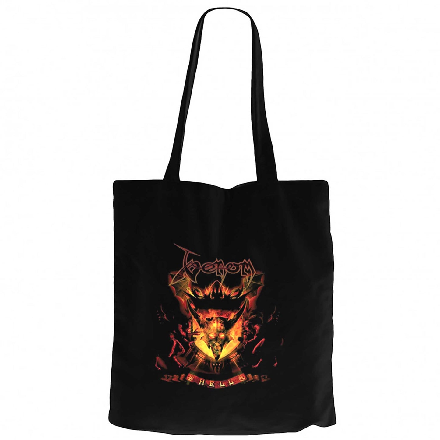 Venom Hell Siyah Fermuarlı Bez Çanta Gabardin