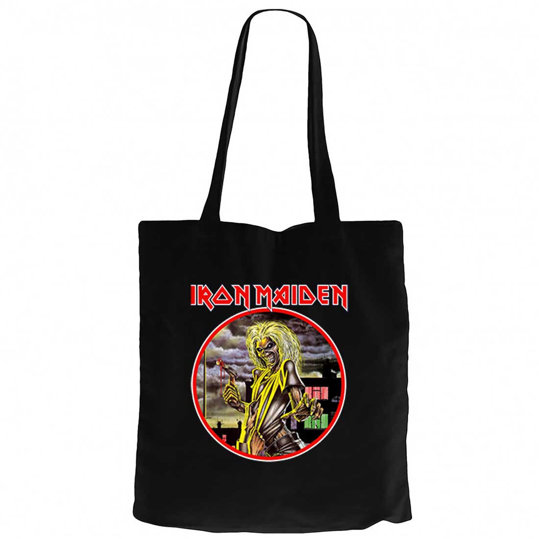 Iron Maiden Killers Siyah Fermuarlı Bez Çanta Gabardin