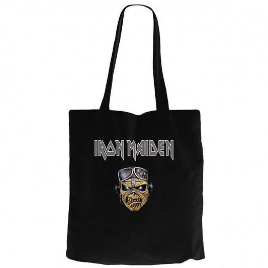 Iron Maiden Zombie Face Siyah Kanvas Bez Çanta