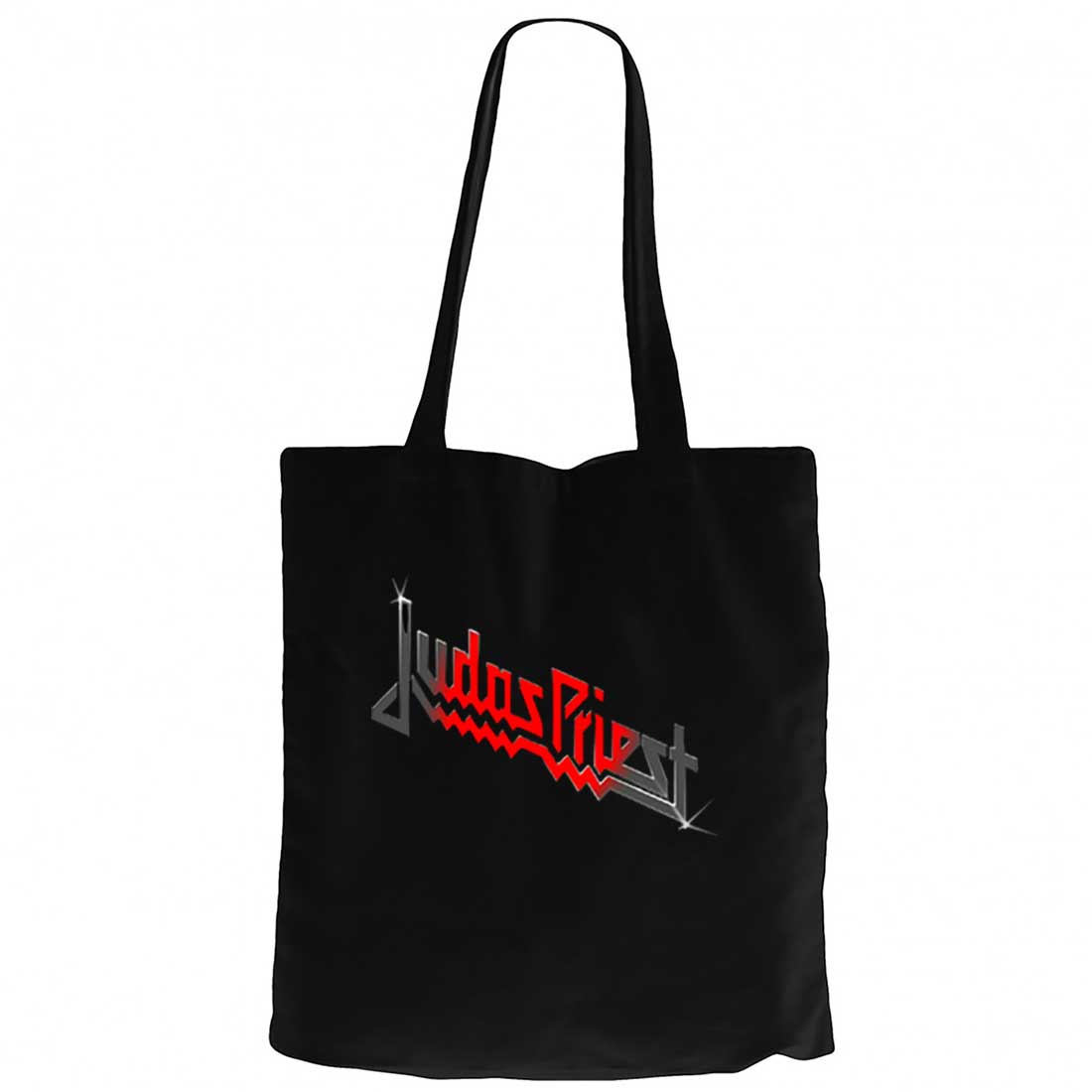 judas Priest Black Red Logo Siyah Fermuarlı Bez Çanta Gabardin